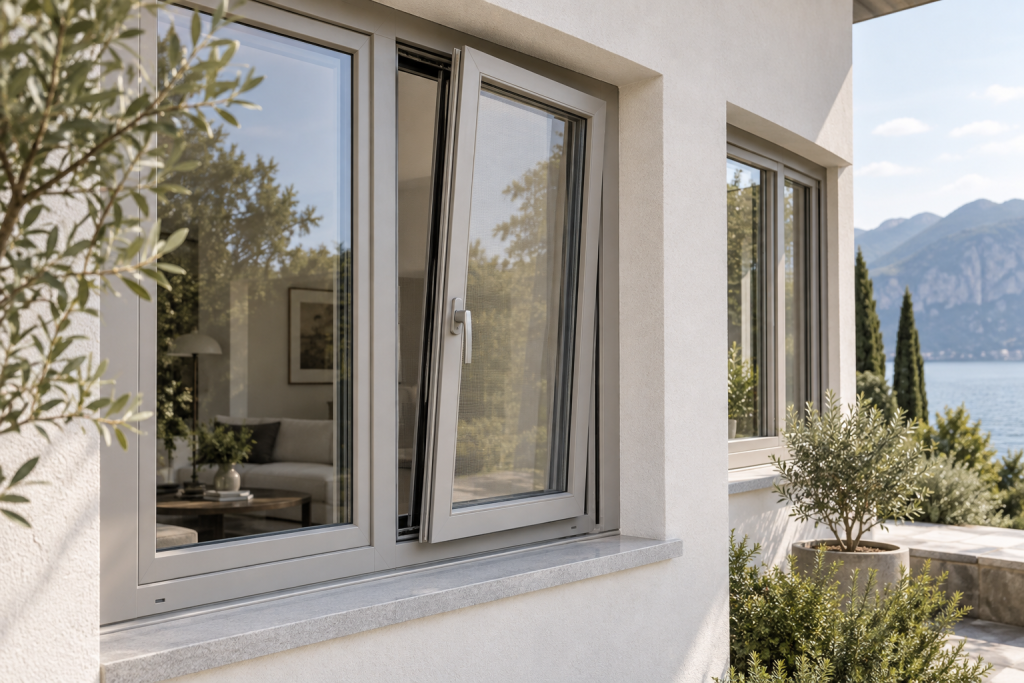 Resin composite tilt-and-turn window system