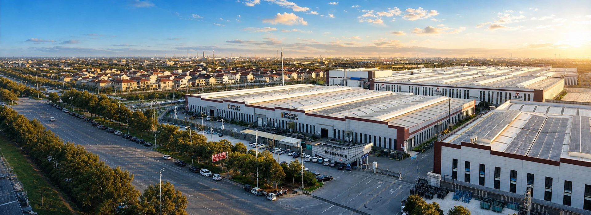 Aerial view of the Delburg window and door manufacturing base