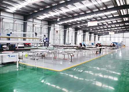 Workers assembling thermal break aluminum windows
