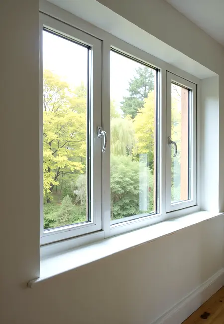 Balcony installed with uPVC windows