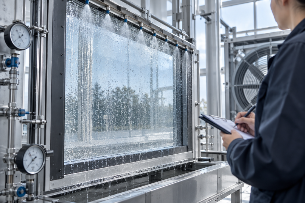 Window performance testing for water and air tightness