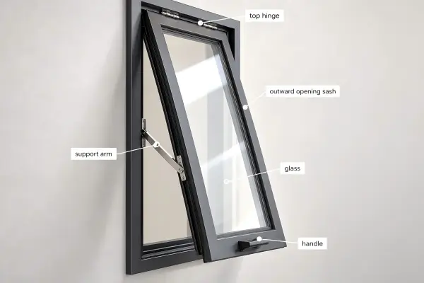 Opened project window sample in the Durable showroom