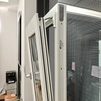 Inward tilt position shown on the showroom sample